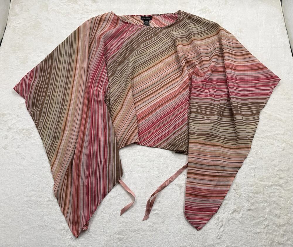 Lane Bryant Poncho Womens 18/20 Multi Striped Lightweight Swimwear Beach